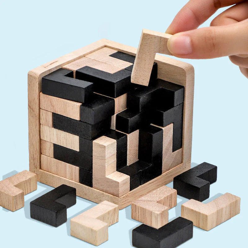 Houten Tetris Hersenkraker Puzzel