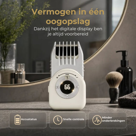 Draadloze Haartrimmer met Digitaal Display
