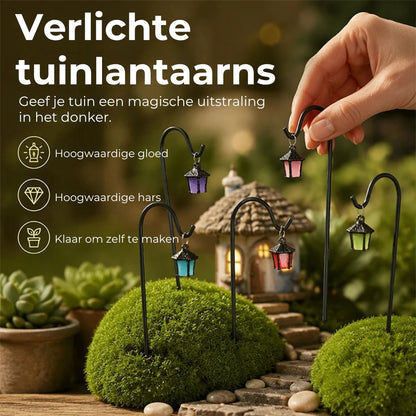 Glow-in-the-Dark Miniatuur Plantenlantaarns – 7 Stuks