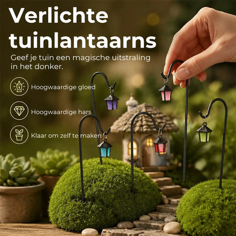 Glow-in-the-Dark Miniatuur Plantenlantaarns – 7 Stuks