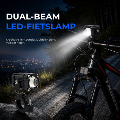 LED Fietslicht met Dubbele Lichtstraal