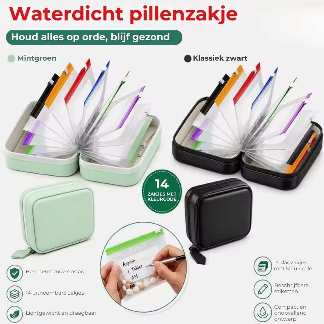 Waterdichte Medicijnzakjesset met Kleurcodering