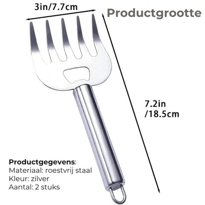 Roestvrijstalen vlees snijklauwen