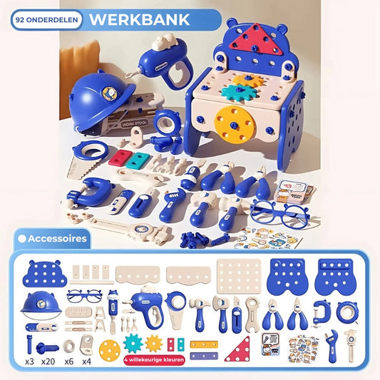 Kleine makersworkshop – Montessori Werktuigset ✨