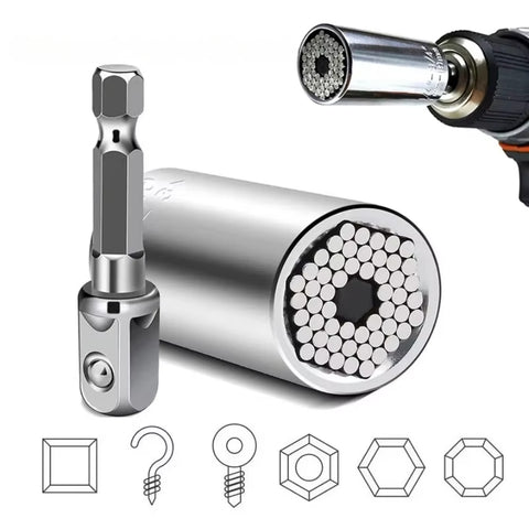 Universele Dopsleutel Set met Booradapter 7–19 mm