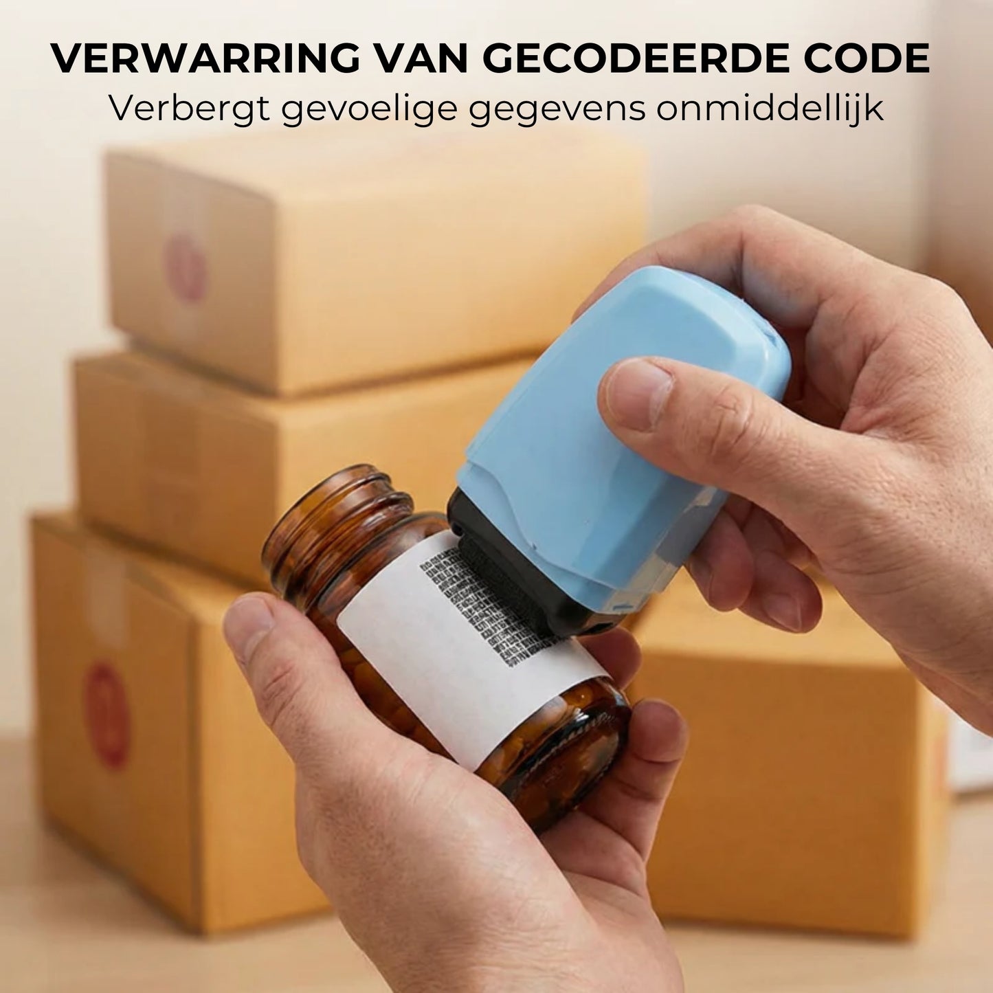 🔒 Privacyrol Stempel | Voor pakketten en documenten 📦✏️🎁