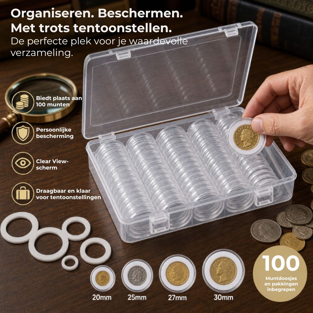 Beveiligde Munten Opbergkoffer