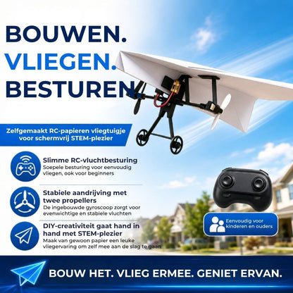 RC-ombouwset voor papieren vliegtuigjes