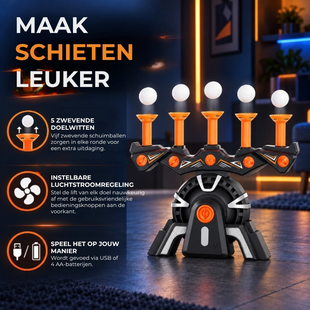 Interactief Schietspel met Zwevende Balletjes