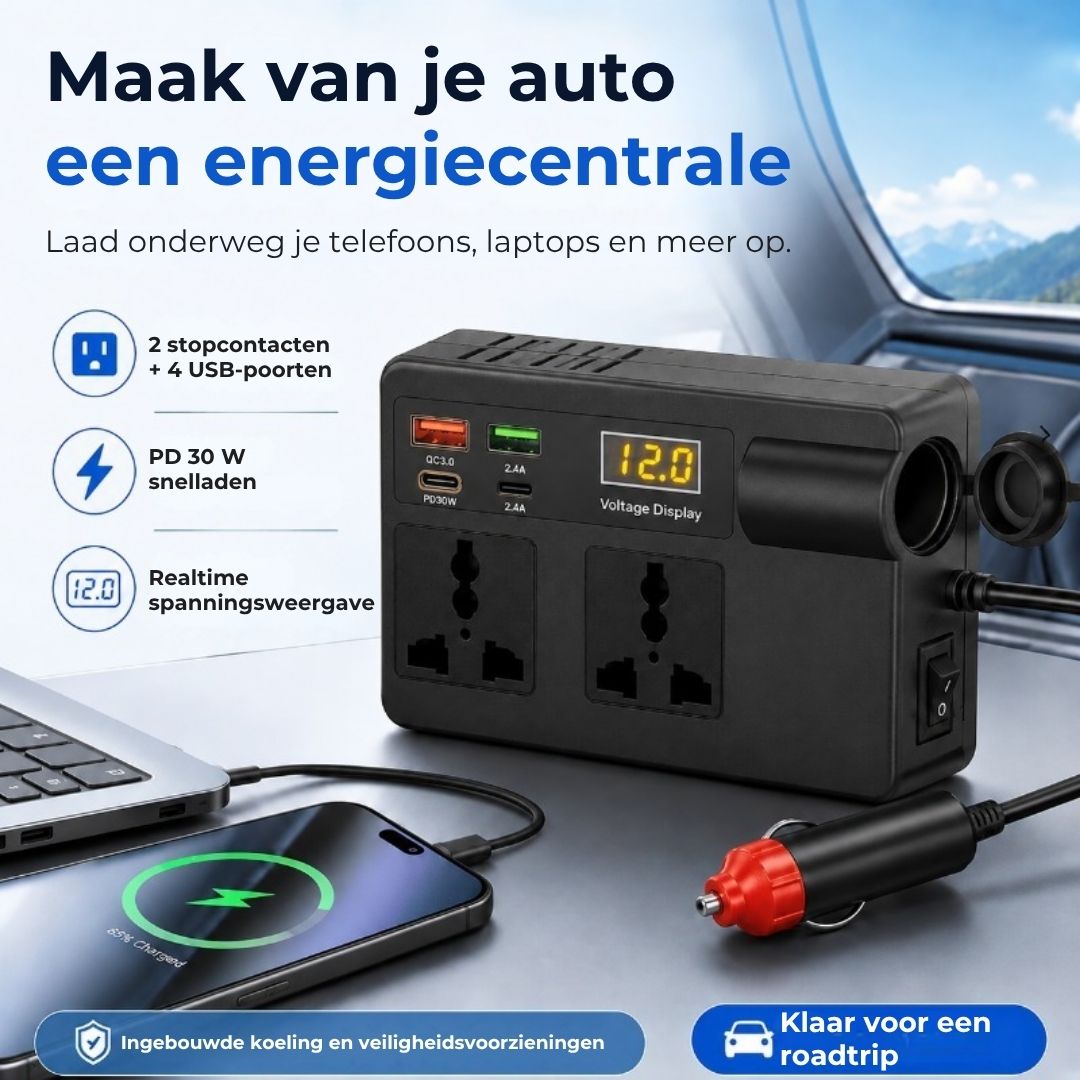 Auto Laadstation Adapter 200W