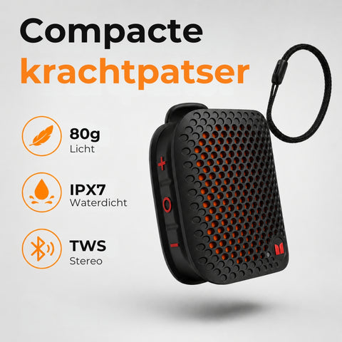 Draagbare Bluetooth Speaker met Magnetische Clip