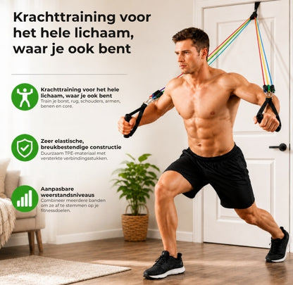 Elastische Trainingsrekkers - 5 Stuks