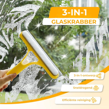 3-in-1 Ruitenreiniger met Ingebouwde Spuitfles