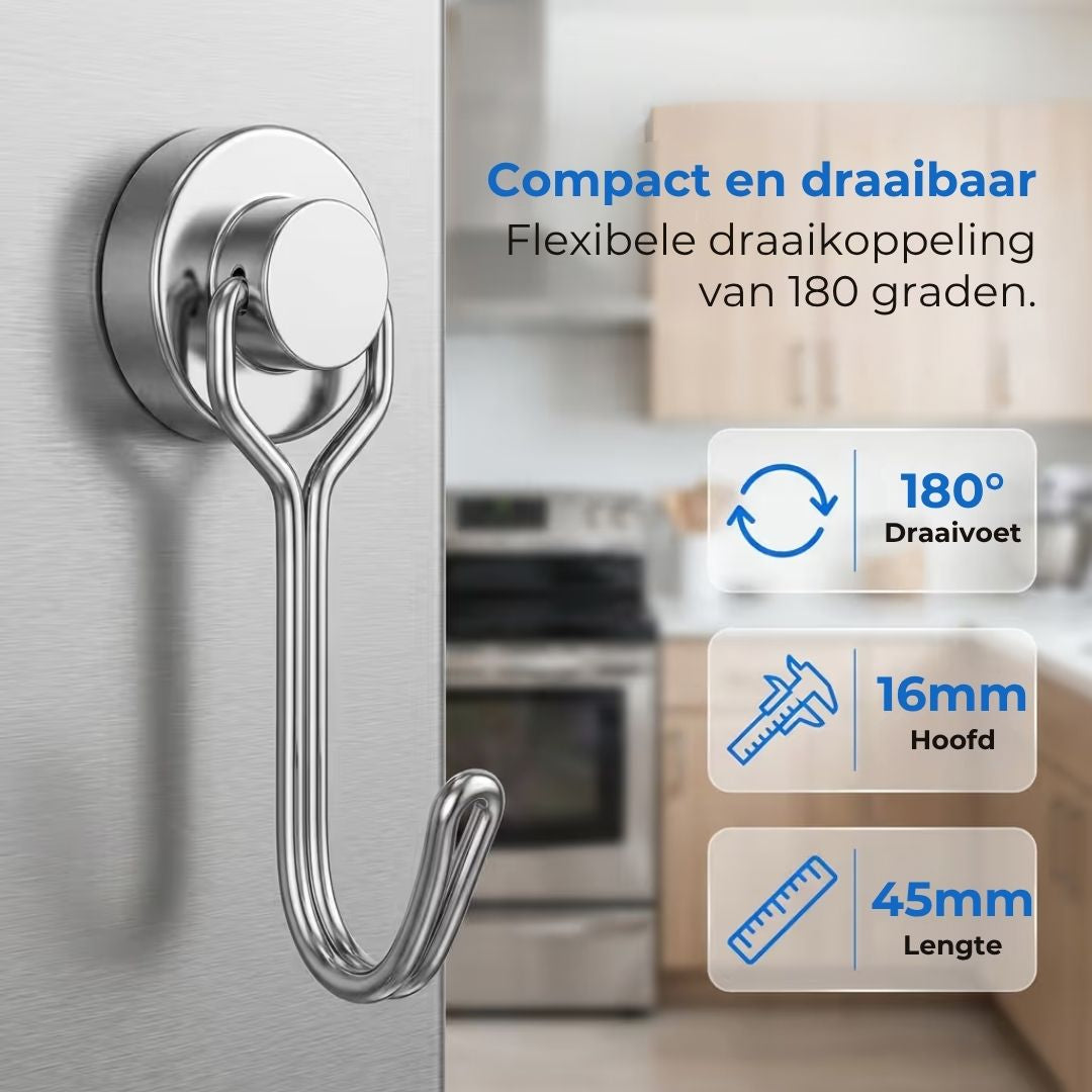 Magnetische 180° Draaibare Haken - 2 Stuks