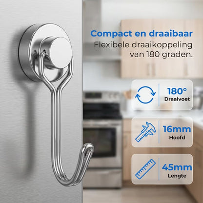 Magnetische 180° Draaibare Haken - 2 Stuks