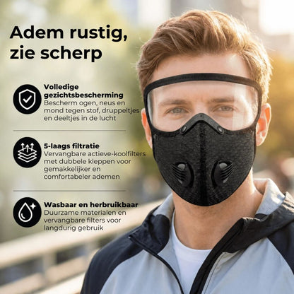 Gezichtsmasker met Koolstoffilter