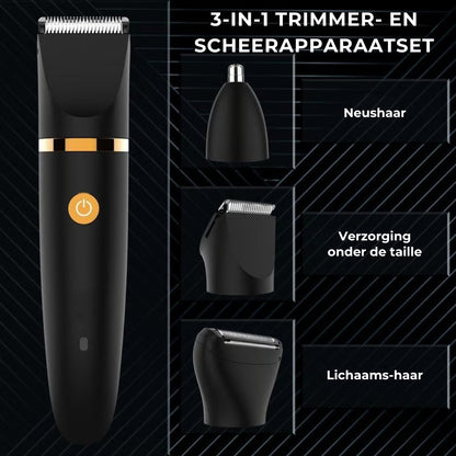 3-in-1 Elektrische lichaamstrimmer voor mannen