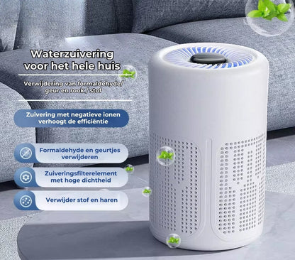 Draagbare Desktop Luchtreiniger met HEPA Filter en Negatieve Ione