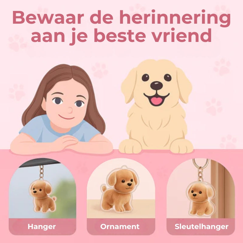 Snuzzle Dierenhaar Sleutelhanger