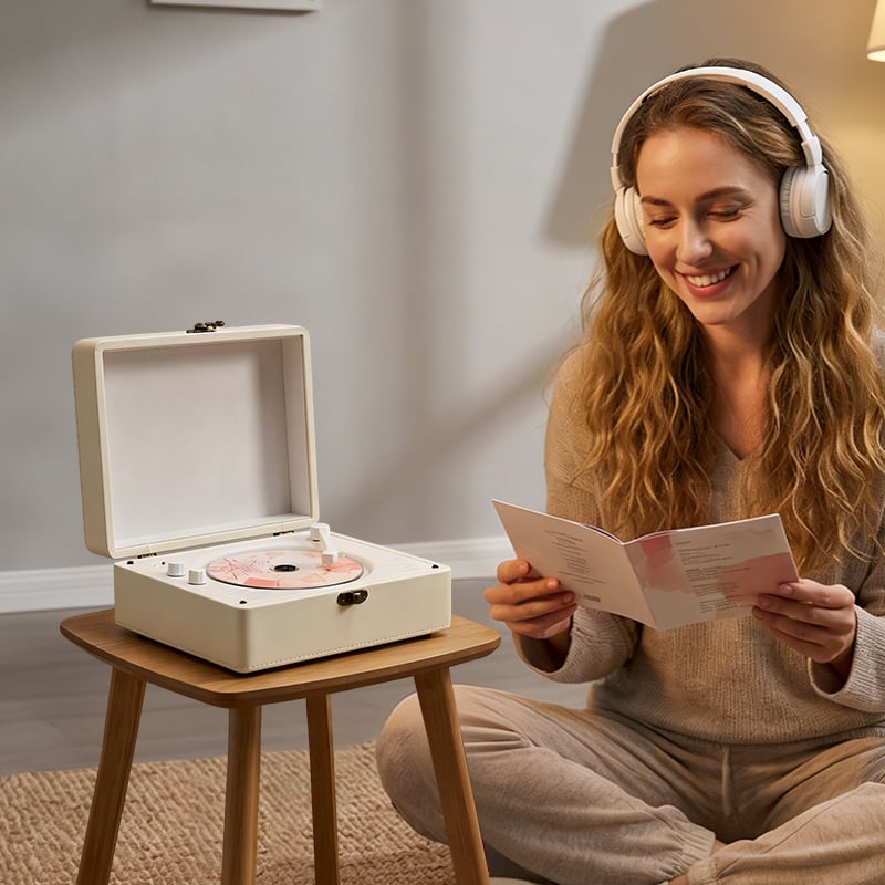 Retro CD- en Bluetooth Muziekspeler