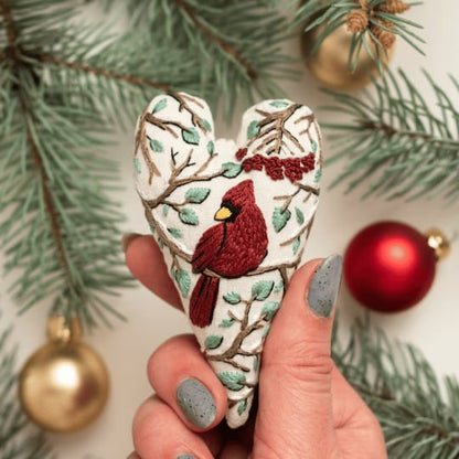 DIY Hartvormige Kerstversiering/versieringsset