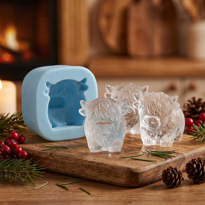 3D Highland-koe Mini-ijsblokjesvorm –  drankjes, feestjes en cadeaus