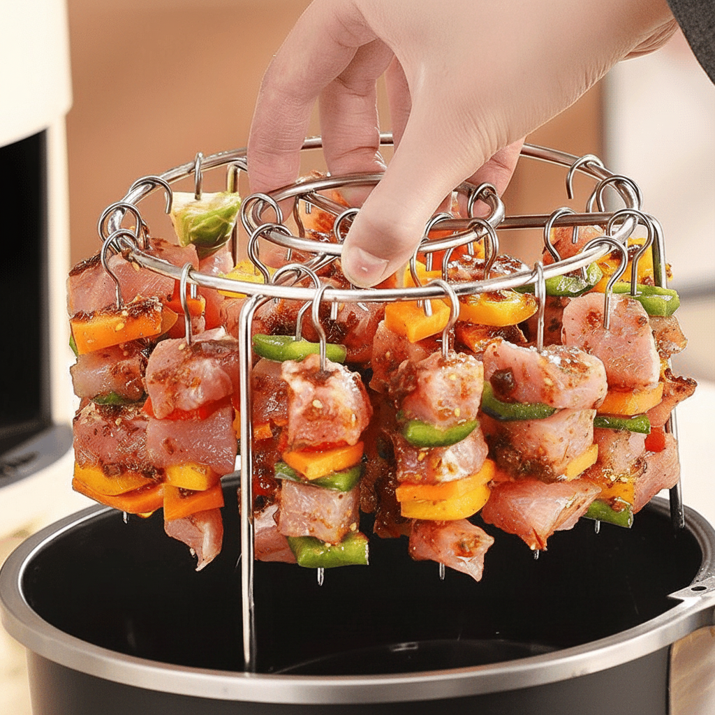 🥩Airfryer Barbecuerek, verticale saté