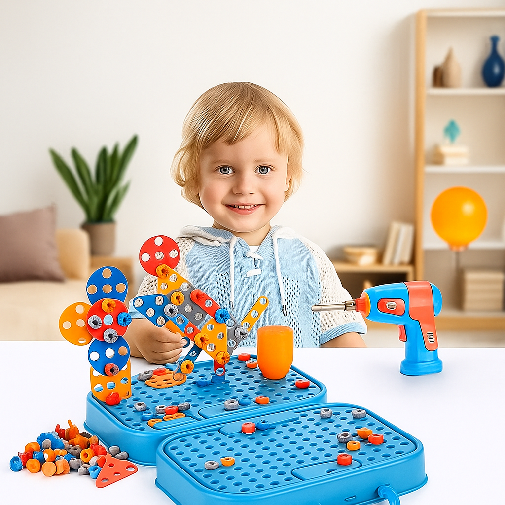 Bouwpakket voor kinderen in schattig dinosaurusdesign