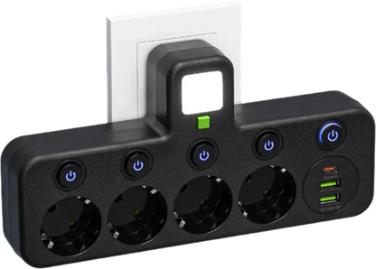 Multipoort EU stopcontactadapter