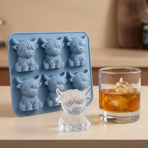 3D Highland-koe Mini-ijsblokjesvorm –  drankjes, feestjes en cadeaus
