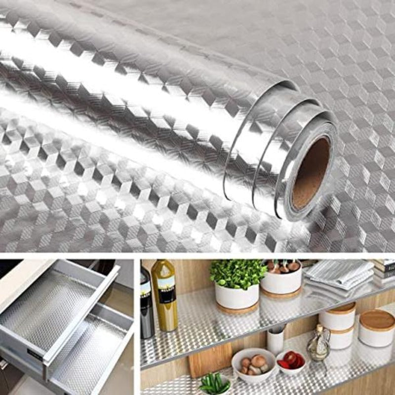Zelfklevende Keukenfolie van Aluminiumfolie - Hitte- en Oliebestendig