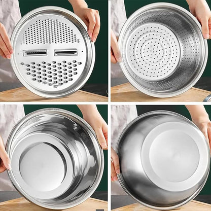 3-in-1 roestvrijstalen wastafelset