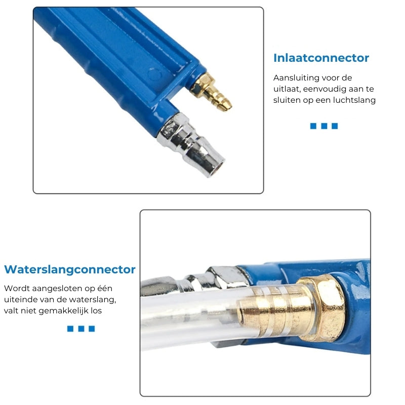 Perslucht Pistool met Watertoevoer