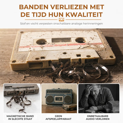 2-in-1 Cassettespeler en Cassette-naar-MP3-Converter