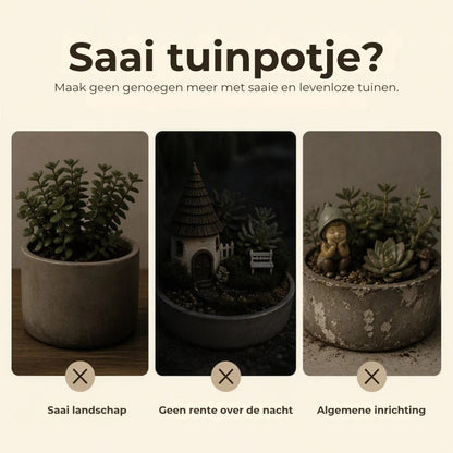 Glow-in-the-Dark Miniatuur Plantenlantaarns – 7 Stuks
