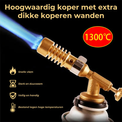 Draagbare koperen gasbrander