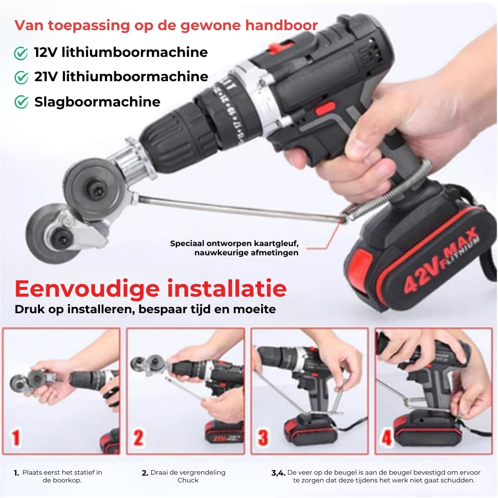 Metaalzaag Booradapter