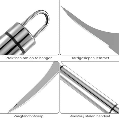 Roestvrijstalen Pel/vilmesje voor Garnalen