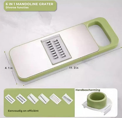6-in-1 SafePrep mandoline-rasp