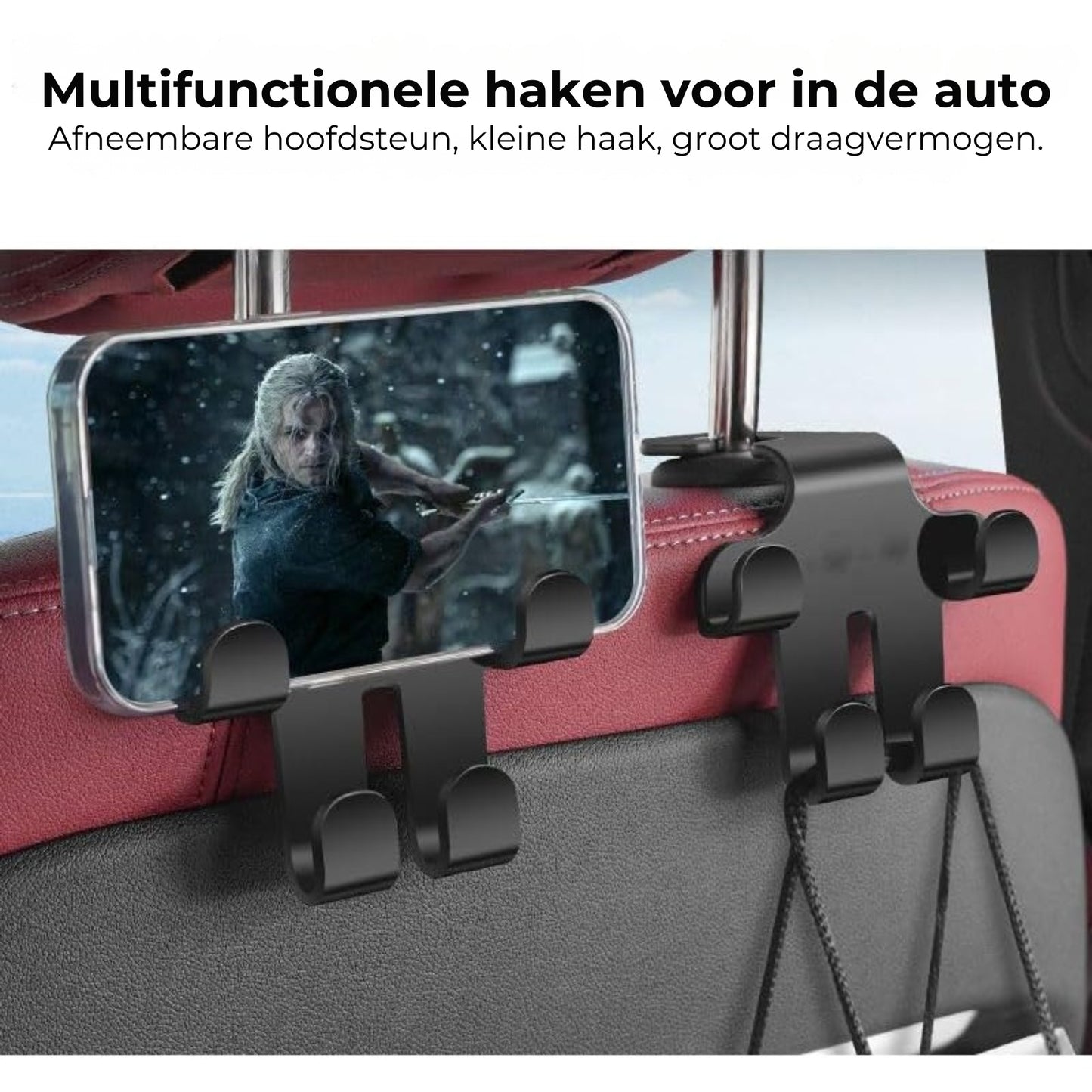 Autostoel hoofdsteunhaak