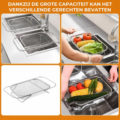 Roestvrijstalen Uitrekbare Gootsteenzeef