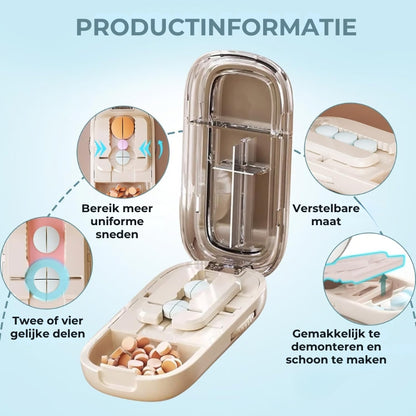 Verstelbare pillensnijder en -splitter