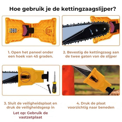 Hoogwaardige Kettingzaagtandenslijper - Incl. 5 Slijpstenen