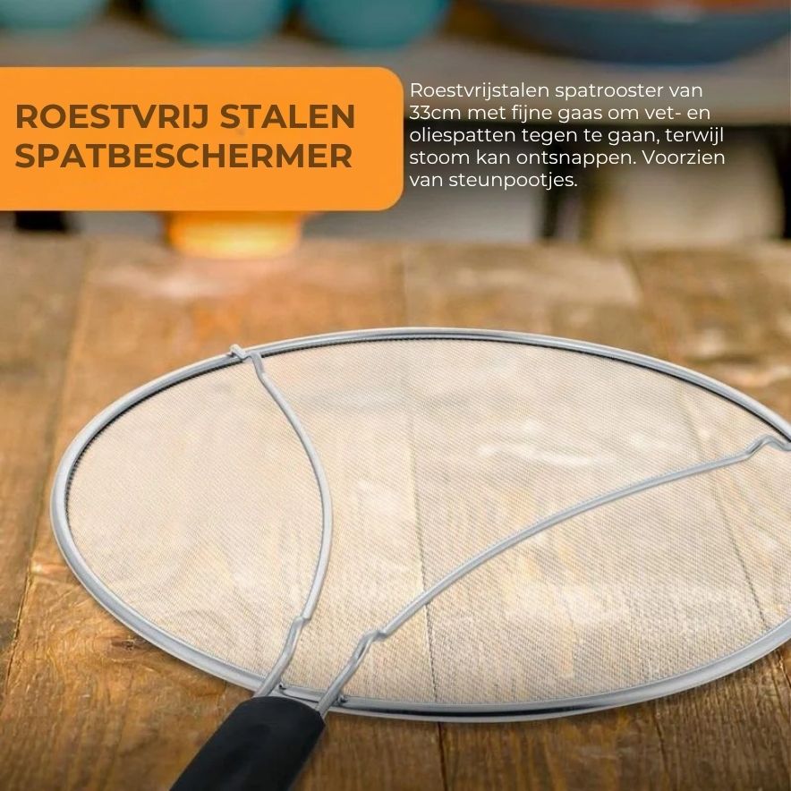 Oliewerend Pannenrooster - Roestvrij Staal