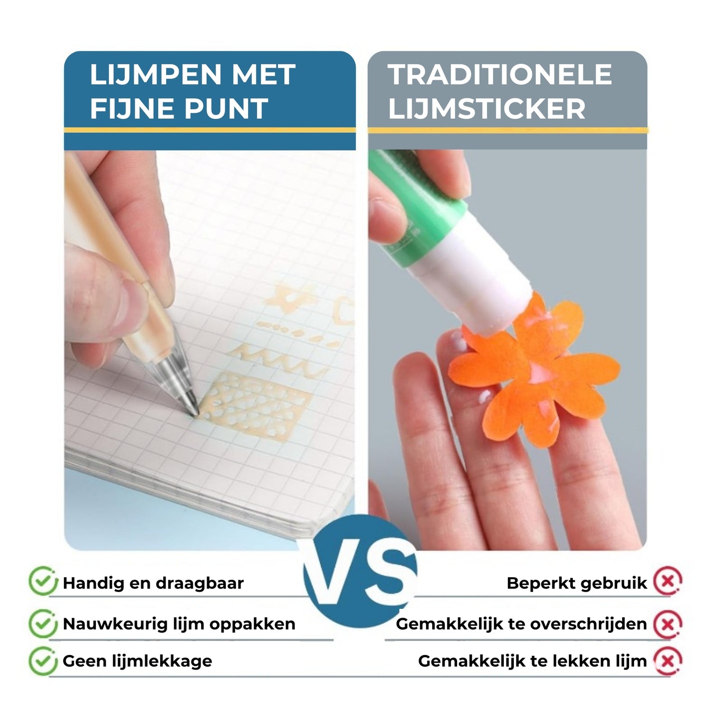 Lijmstiften met fijne punt (set van 6)