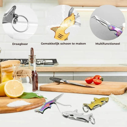 Haai 3-in-1 sleutelhanger-multitool
