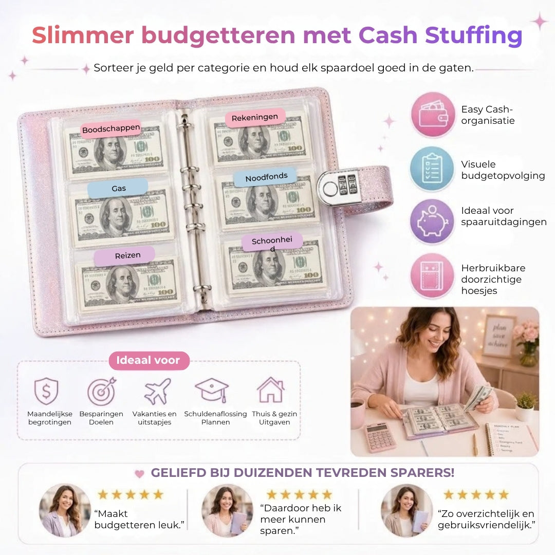 Glitter Spaarboekje met Codeslot