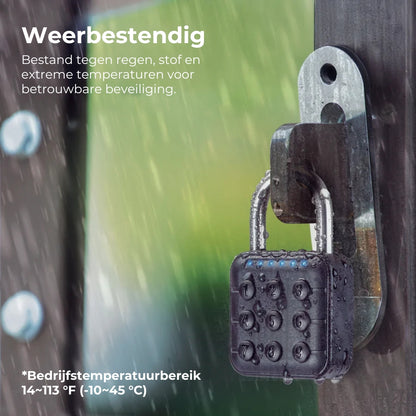 Ultrasterk Hangslot via Bluetooth of Cijfercode