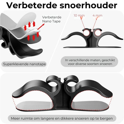 Oplader- en snoerhouders (6 stuks)
