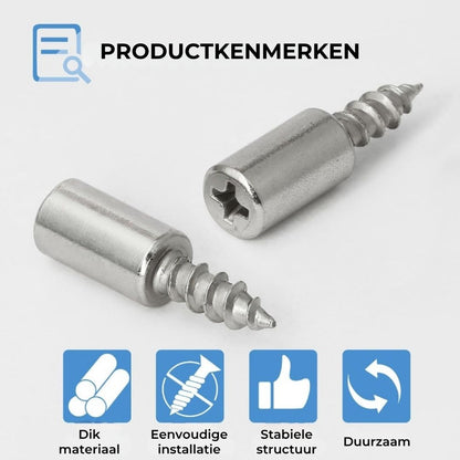 Inschroefbare Plankpennen met Beschermhoes - 40 Stuks